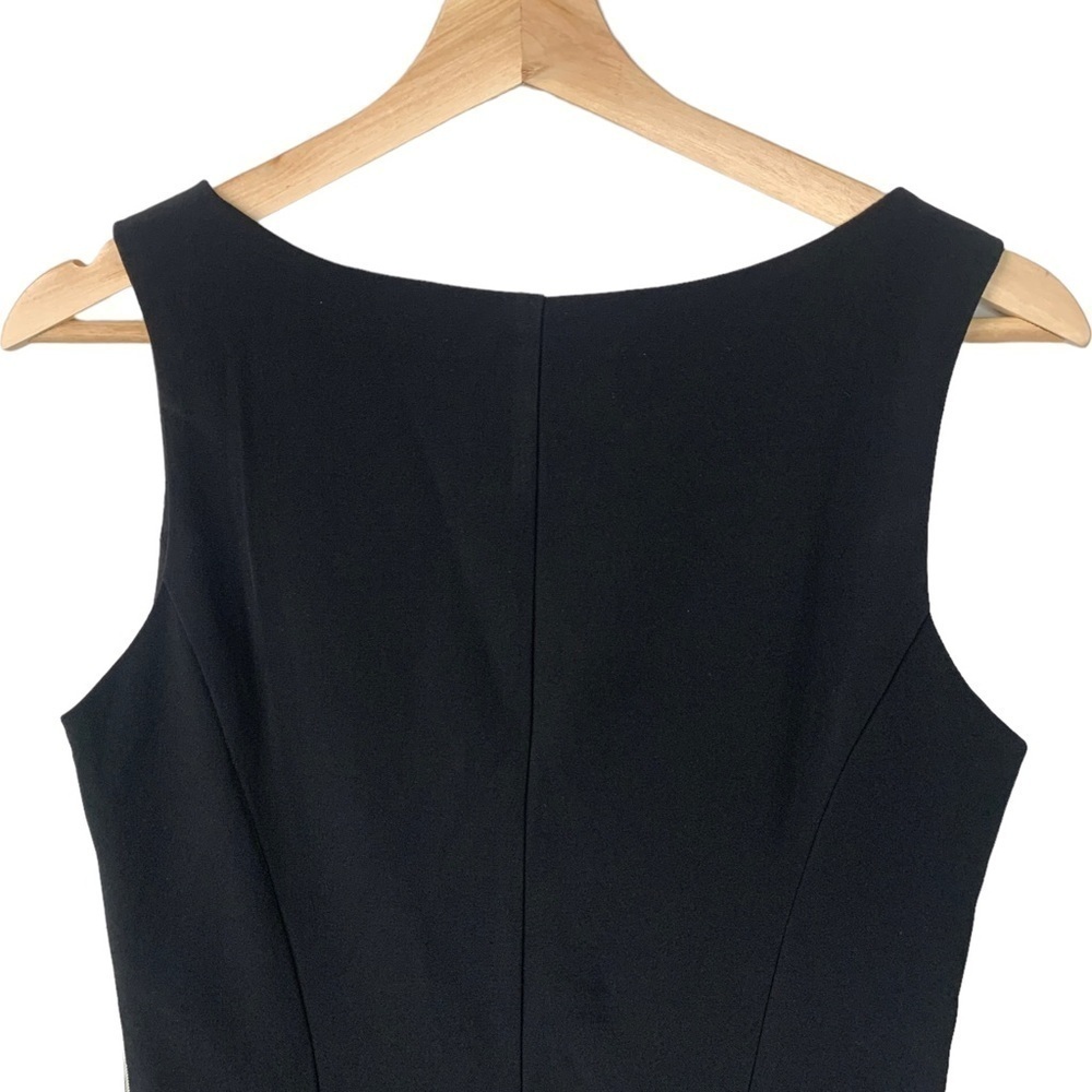 A.B.S. By Allen Schwartz Side Zippers Sleeveless Bodycon Mini Dress Black Sz 10 - Picture 6 of 11